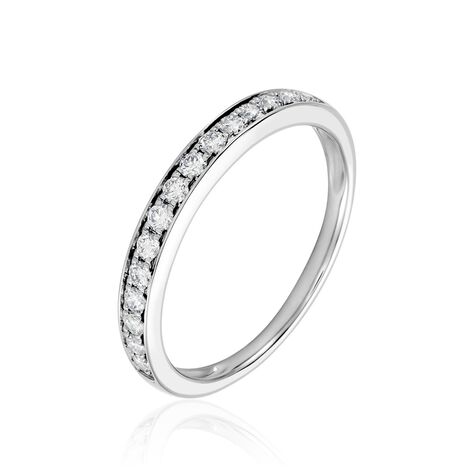 Demi Alliance Rhea Platine Blanc Diamant - Alliances Femme | Histoire d’Or