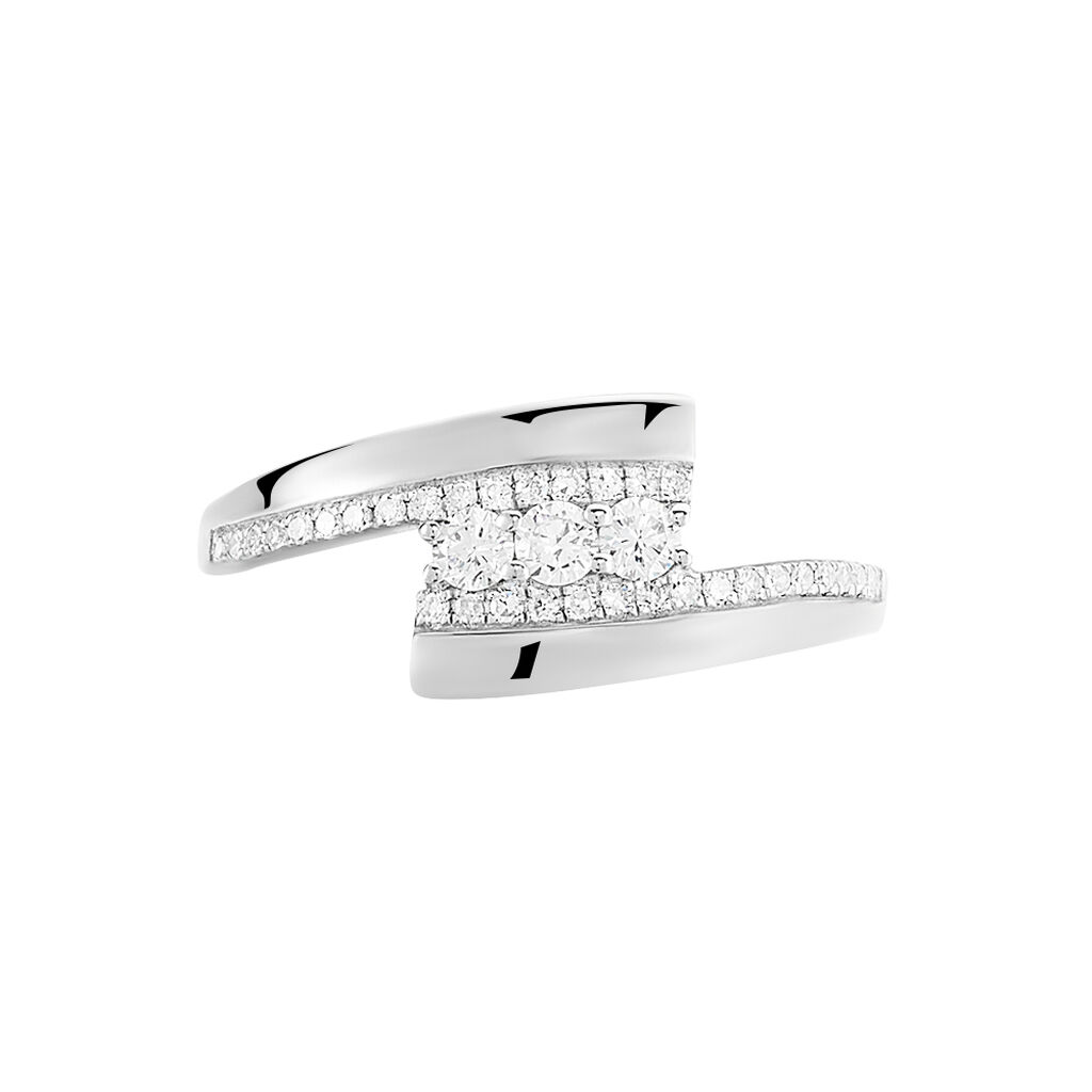 Bague Elorria Or Blanc Diamant - Bagues avec pierre Femme | Histoire d’Or