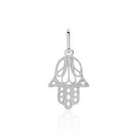 Pendentif Fatima Or Blanc - Pendentifs Main de Fatma Famille | Histoire d’Or