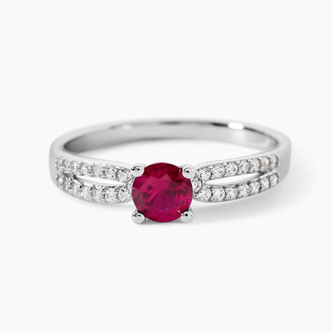 Bague Solitea Argent Blanc Oxyde De Zirconium - Bagues solitaires Femme | Histoire d&rsquo;Or