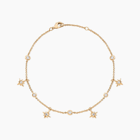 Cha&icirc;ne De Cheville Lenka Plaqu&eacute; Or Jaune Oxyde De Zirconium - Cha&icirc;nes de cheville Femme | Histoire d&rsquo;Or