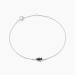 Bracelet Trinitie Or Blanc Saphir Diamant - Bracelets Femme | Histoire d&rsquo;Or