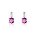 Boucles D'oreilles Puces Noora Or Blanc Topaze Rose Oxyde De Zirconium - Clous d'oreilles Femme | Histoire d’Or