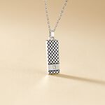 Collier Clement Acier Blanc Oxyde De Zirconium - Colliers fantaisie Homme | Histoire d&rsquo;Or