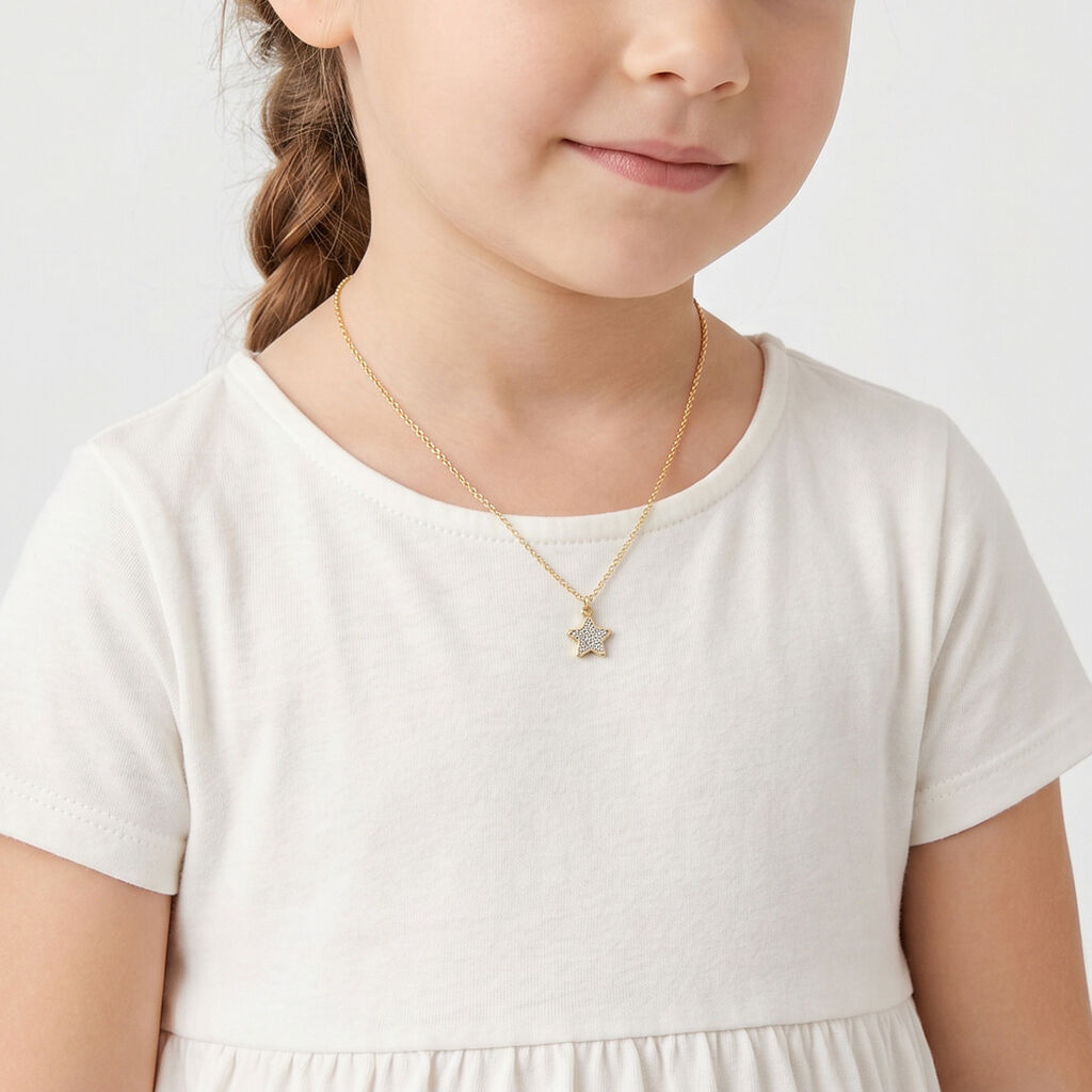 Collier Chirine Etoile Or Jaune - Colliers Enfant | Histoire d&rsquo;Or