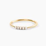 Alliance Octavian Or Jaune Diamant Synth&eacute;tique - Alliances Femme | Histoire d&rsquo;Or