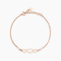 Bracelet Love Love Argent Rose Oxyde De Zirconium