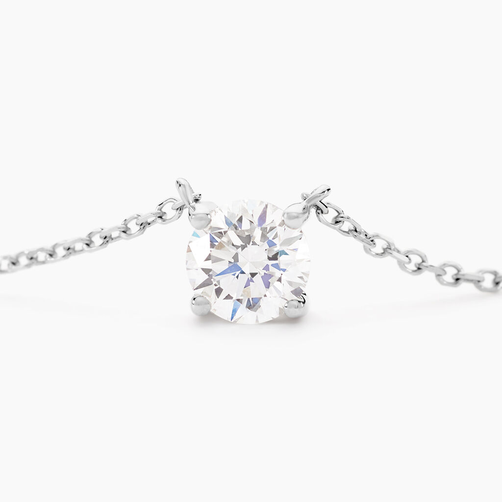 Collier Collection Aphrodite Or Blanc Diamant Synthetique - Colliers Femme | Histoire d&rsquo;Or