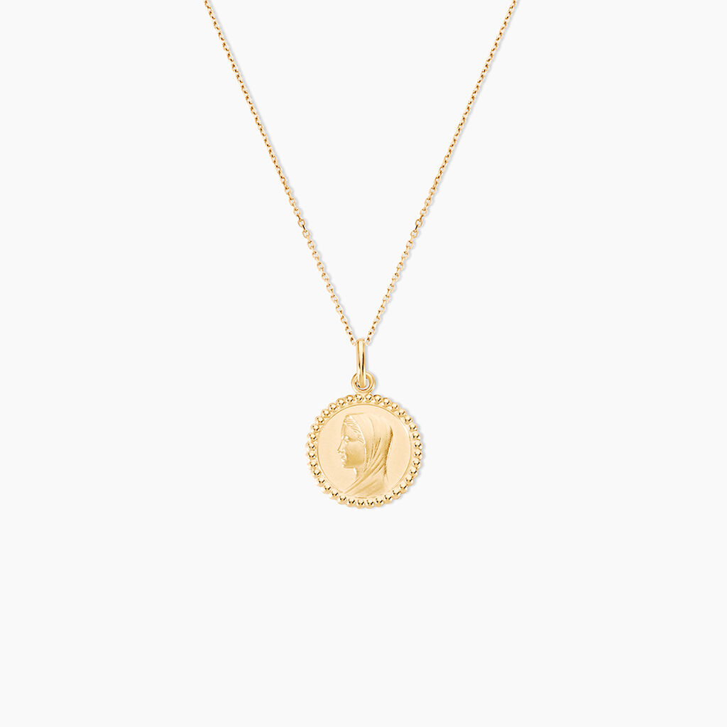Pendentif Marie Or Jaune - Pendentifs Bapt&ecirc;me Famille | Histoire d&rsquo;Or