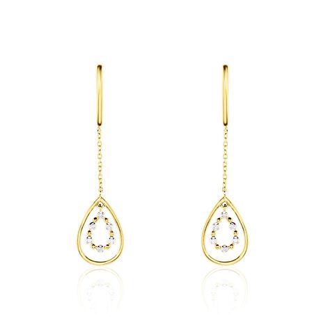 Boucles D'oreilles Pendantes Marganela Or Jaune Diamant - Boucles d'oreilles pendantes Femme | Histoire d’Or