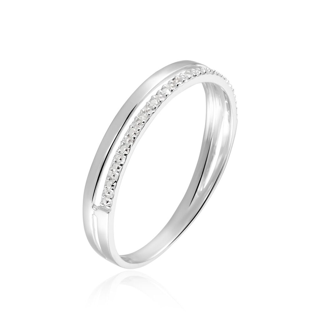 Bague Olena Or Blanc Diamant - Bagues avec pierre Femme | Histoire d’Or