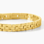 Bracelet Jourdan Manathan Acier Dor&eacute; - Bijoux sans pierre Homme | Histoire d&rsquo;Or