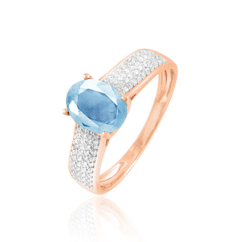 Bague Crista Or Rose Topaze Et Diamant - Bagues solitaires Femme | Histoire d’Or