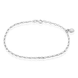 Chaîne De Cheville Laurelyn Maille Alternee 1/1 Argent Blanc - Chaînes de cheville Femme | Histoire d’Or