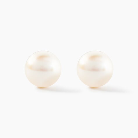Boucles D'oreilles Puces Suki Or Jaune Perle De Culture - Clous d'oreilles Femme | Histoire d’Or