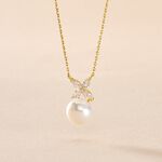 Collier Norah Or Jaune Perle De Culture Et Oxyde De Zirconium - Colliers Femme | Histoire d&rsquo;Or