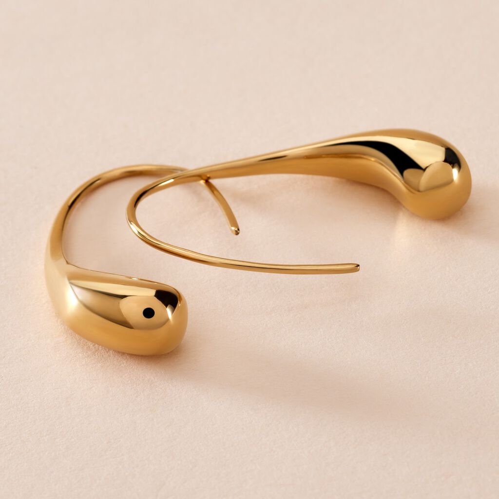 Créoles Gold Aura Acier Jaune - Boucles d'oreilles créoles Femme | Histoire d’Or