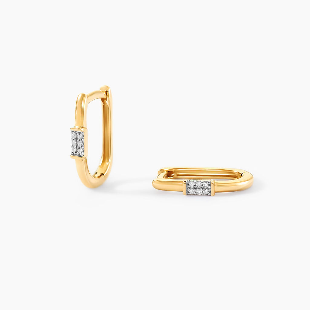 Créoles Infinite Love Or Jaune Diamant - Boucles d'oreilles créoles Femme | Histoire d’Or