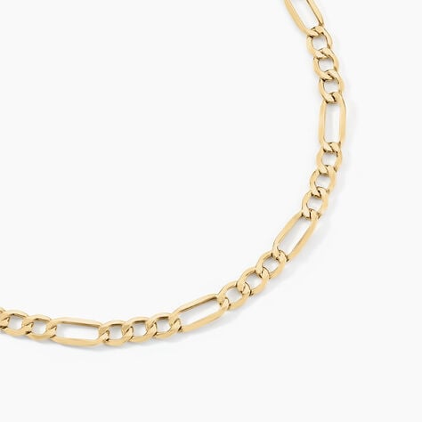 Collier Or Jaune Maille Altern&eacute;e - Chaines Homme | Histoire d&rsquo;Or
