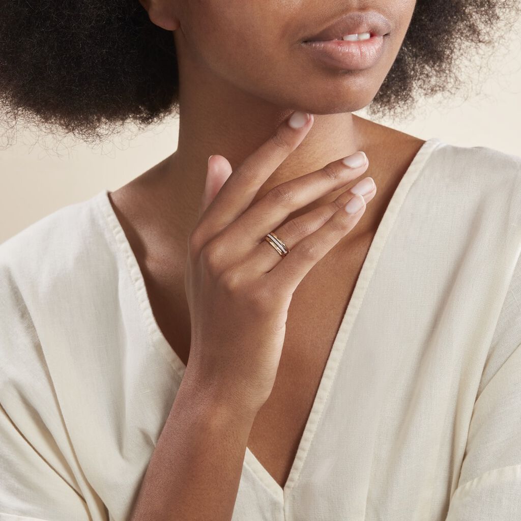 Bague Mauna Or Jaune Oxyde De Zirconium - Bagues avec pierre Femme | Histoire d’Or