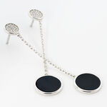 Boucles D'oreilles Pendantes Adonya Argent C&eacute;ramique Et Oxyde - Boucles d'oreilles fantaisie Femme | Histoire d&rsquo;Or