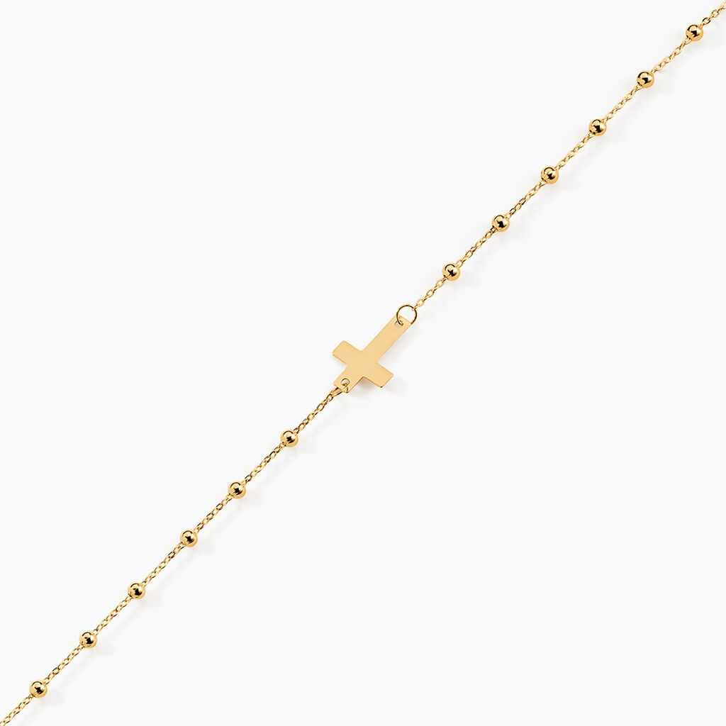 Bracelet Evelina Maille Boule Or Jaune - Bracelets Communion Enfant | Histoire d&rsquo;Or