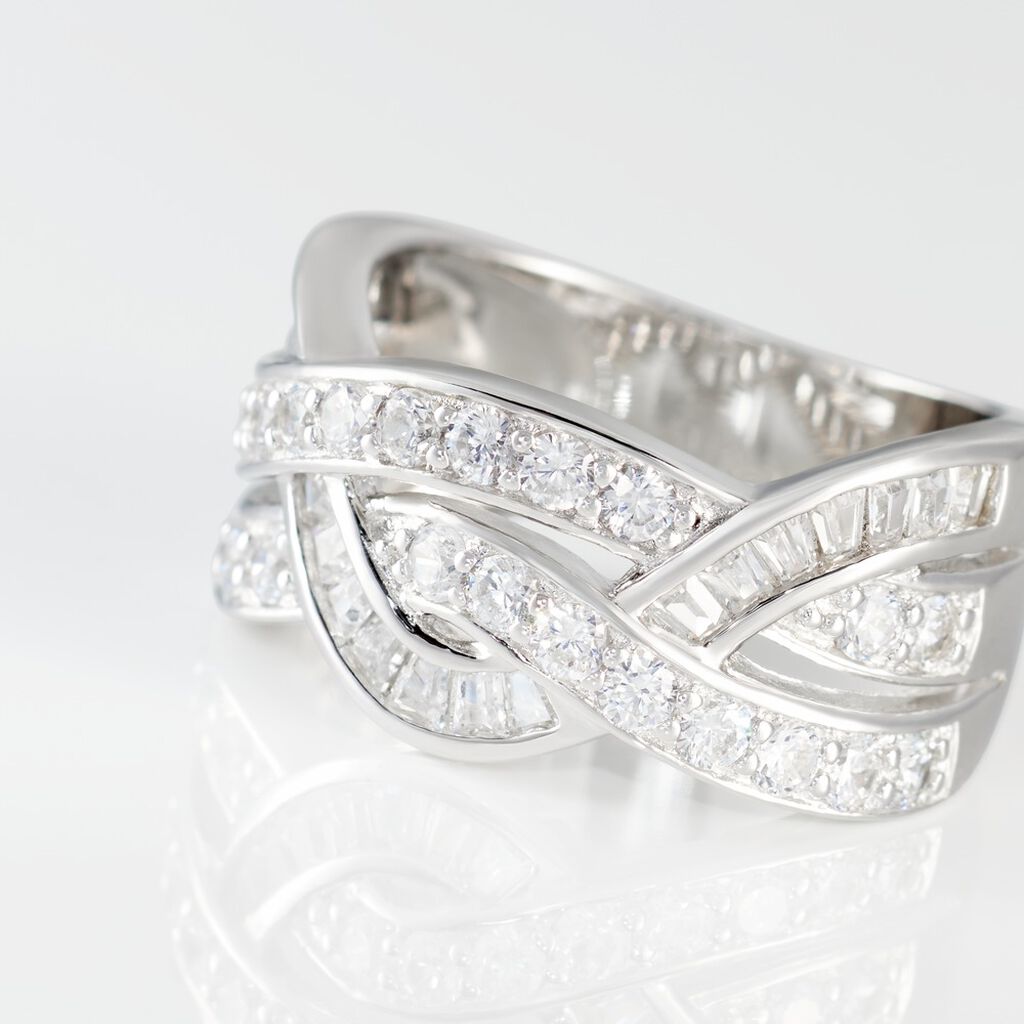 Bague Audon Argent Blanc Oxydes De Zirconium - Bagues avec pierre Femme | Histoire d&rsquo;Or