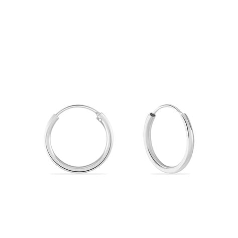 Cr&eacute;oles Argent Blanc Olympia - Boucles d'oreilles cr&eacute;oles Femme | Histoire d&rsquo;Or