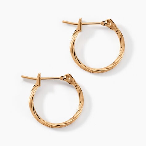 Créoles Anusha Plaqué Or Doré - Boucles d'oreilles créoles Femme | Histoire d’Or