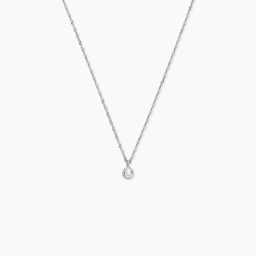 Collier Marciana Argent Blanc Oxyde De Zirconium - Colliers fantaisie Femme | Histoire d&rsquo;Or