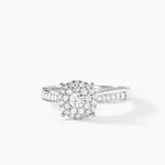 Bague Shirlene Ld Platine Blanc Diamant Synth&eacute;tique - Bagues solitaires Femme | Histoire d&rsquo;Or