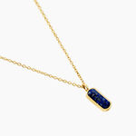 Collier Jazz Acier Jaune Lapis Lazuli - Colliers fantaisie Femme | Histoire d&rsquo;Or