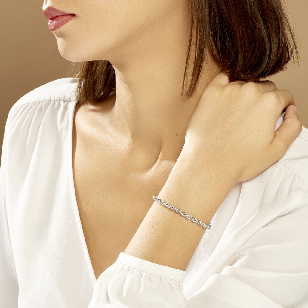 Bracelet Jerry Maille Corde Or Blanc - Bracelets chaîne Femme | Histoire d’Or