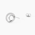 Boucles D'oreilles Puces Eliseum Argent Blanc Oxyde De Zirconium - Boucles d'oreilles fantaisie Femme | Histoire d&rsquo;Or