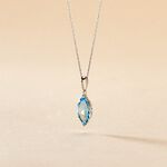 Collier Raquel Or Blanc Topaze - Colliers Femme | Histoire d&rsquo;Or