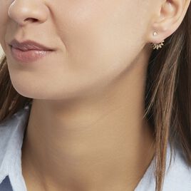 Bijoux D'oreilles Varia Plaque Or Jaune Oxyde De Zirconium - Boucles d'oreilles fantaisie Femme | Histoire d’Or