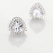 Boucles D'oreilles Puces Calvi Argent Blanc Oxyde De Zirconium - Boucles d'Oreilles Coeur Femme | Histoire d’Or