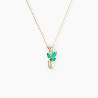 Collier Angie Or Jaune Emeraude Diamant