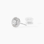 Boucles D'oreilles Puces Star Or Blanc Oxyde De Zirconium - Clous d'oreilles Femme | Histoire d&rsquo;Or
