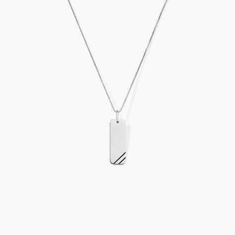 Collier Ryan Or Blanc - Colliers Homme | Histoire d&rsquo;Or