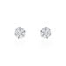 Boucles D'oreilles Puces Eleanor Fleur Or Blanc Oxyde De Zirconium - Clous d'oreilles Femme | Histoire d’Or