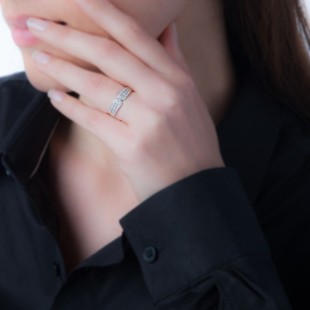 Bague Absa Or Blanc Diamant - Bagues avec pierre Femme | Histoire d’Or