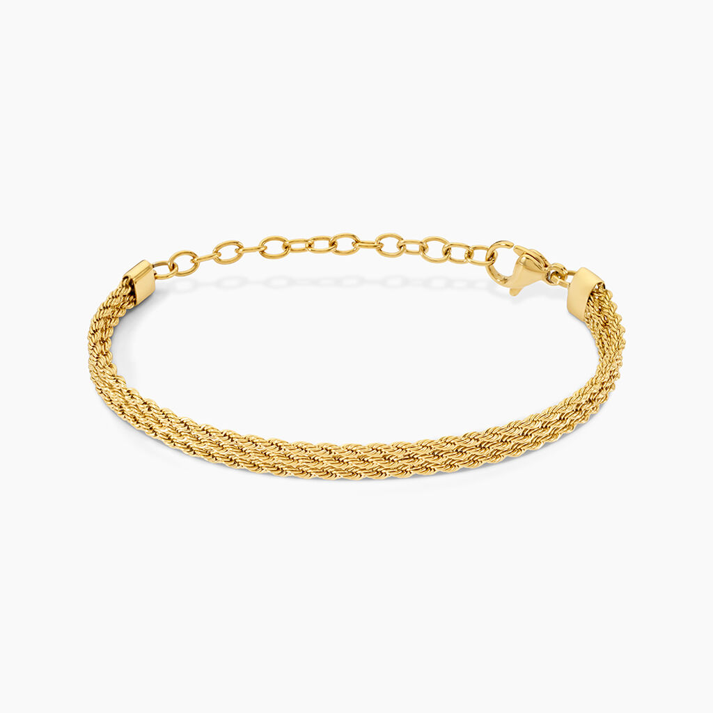 Bracelet Doria Acier Jaune - Bracelets cha&icirc;ne Femme | Histoire d&rsquo;Or