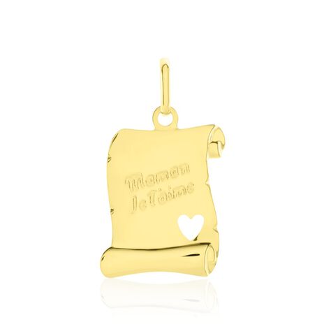 Pendentif Irenca Message Parchemin Or Jaune - Pendentifs Famille | Histoire d’Or