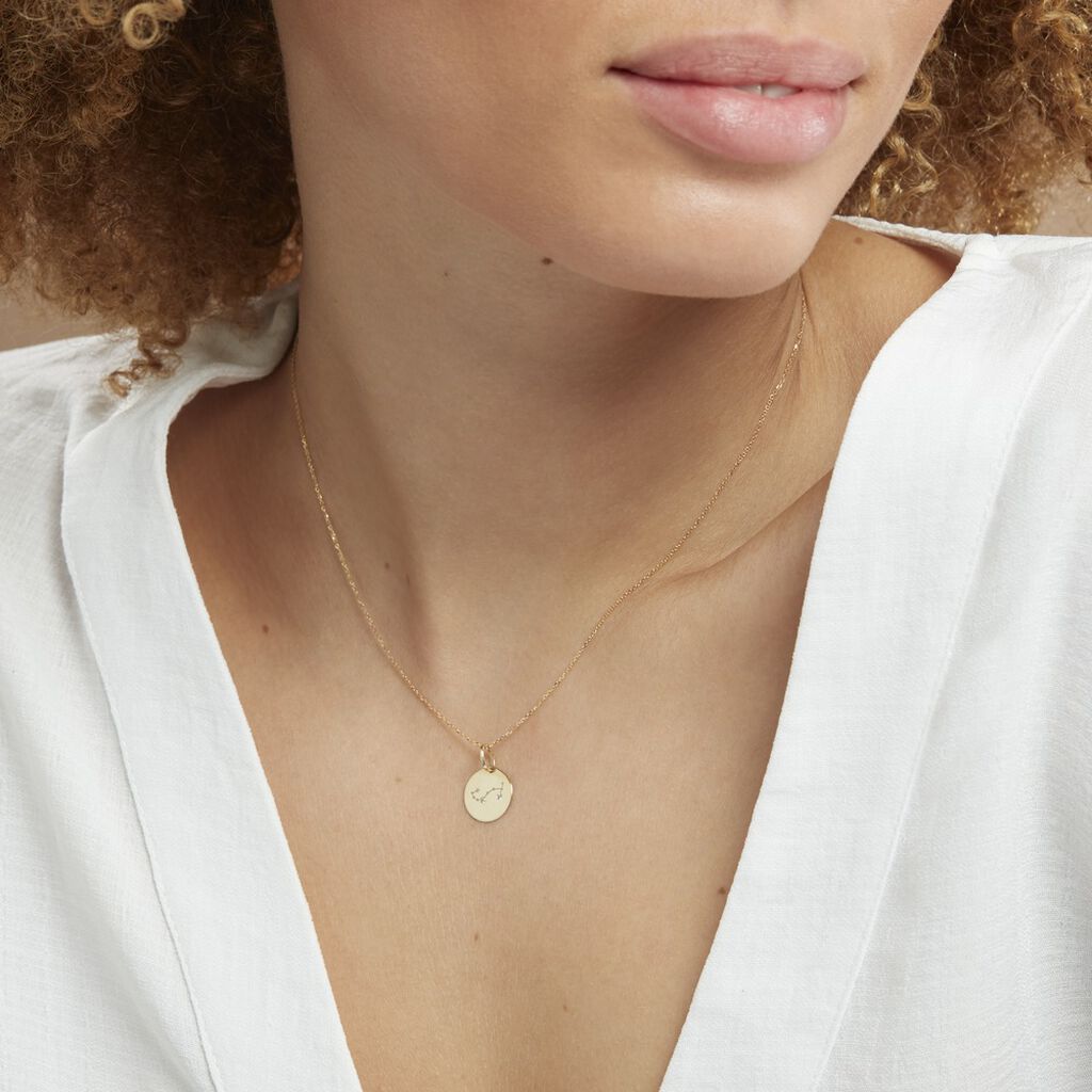 Pendentif Or Jaune Astraea Oxyde De Zirconium - Pendentifs Zodiaque Femme | Histoire d’Or