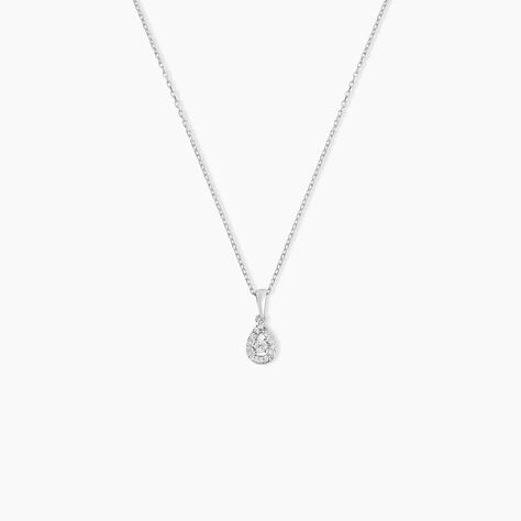 Collier Domitia Or Blanc Diamant - Colliers Femme | Histoire d’Or