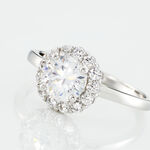 Bague Eternite Argent Blanc Oxyde De Zirconium - Bagues solitaires Femme | Histoire d&rsquo;Or