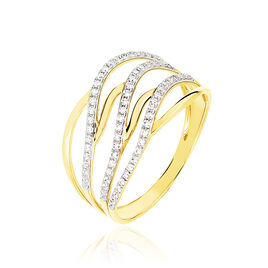 Bague Nahomi Or Jaune Oxyde De Zirconium - Bagues avec pierre Femme | Histoire d’Or