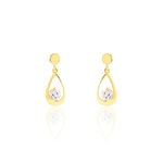 Boucles D'oreilles Pendantes Phaenna Or Jaune Oxyde De Zirconium - Boucles d'oreilles pendantes Femme | Histoire d&rsquo;Or