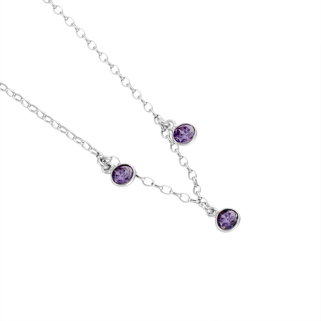 Collier Argent Blanc Muireall Oxydes De Zirconium - Colliers fantaisie Femme | Histoire d’Or